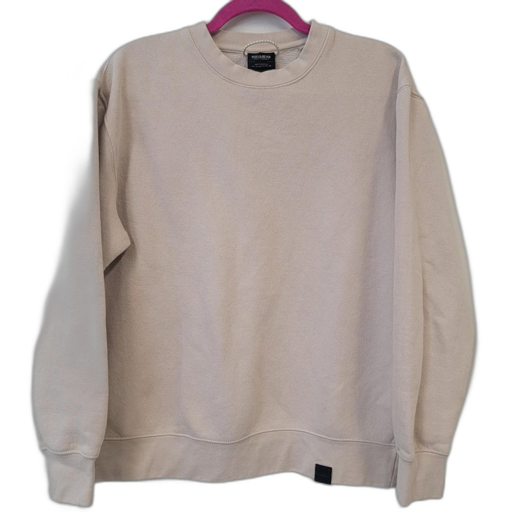 Pull & Bear Cream Sweatshirt Size S Cozy